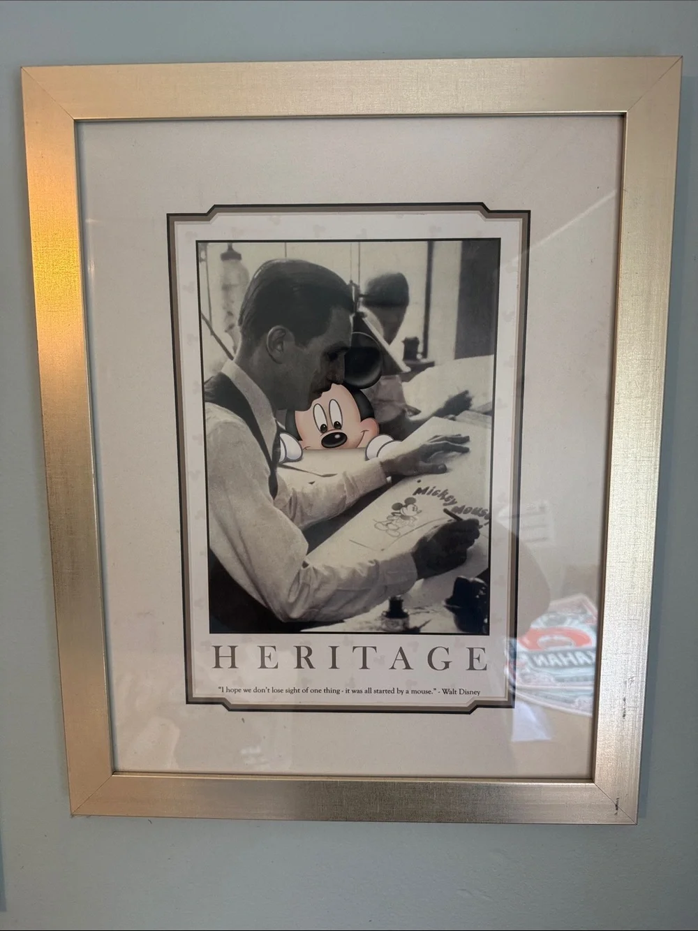 Walt Disney Quote Silver Framed Wall Art - 16x20